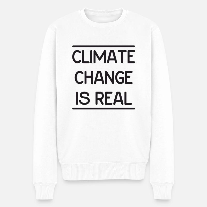 Le changement climatique est réel - Pull Premium bio Homme - blanc