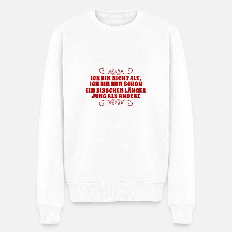 schon länger jung - Männer Premium Bio Pullover - Weiß