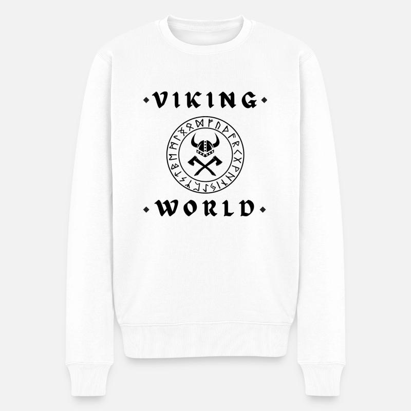 Le monde des vikings - Pull Premium bio Homme - blanc