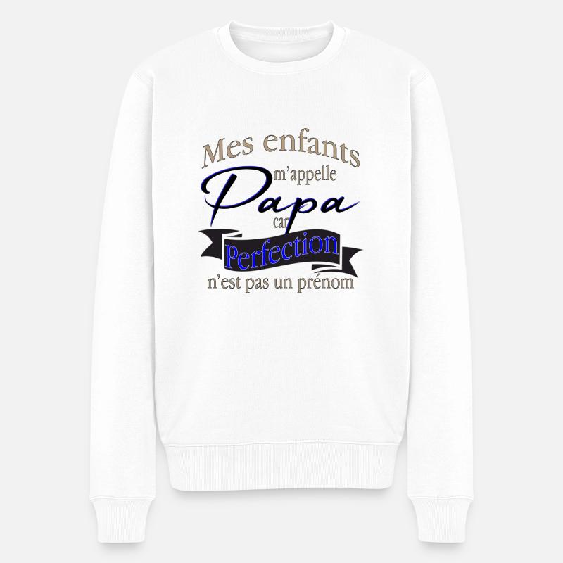 Mes enfants m'appelle Papa - Pull Premium bio Homme - blanc