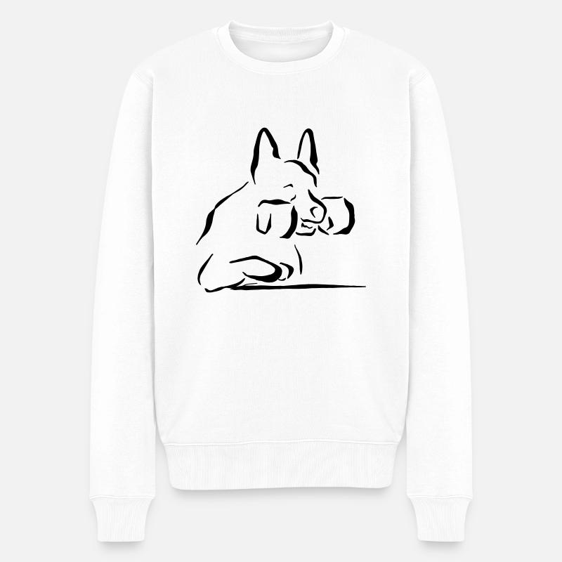 Sammlung - Männer Premium Bio Pullover - Weiß