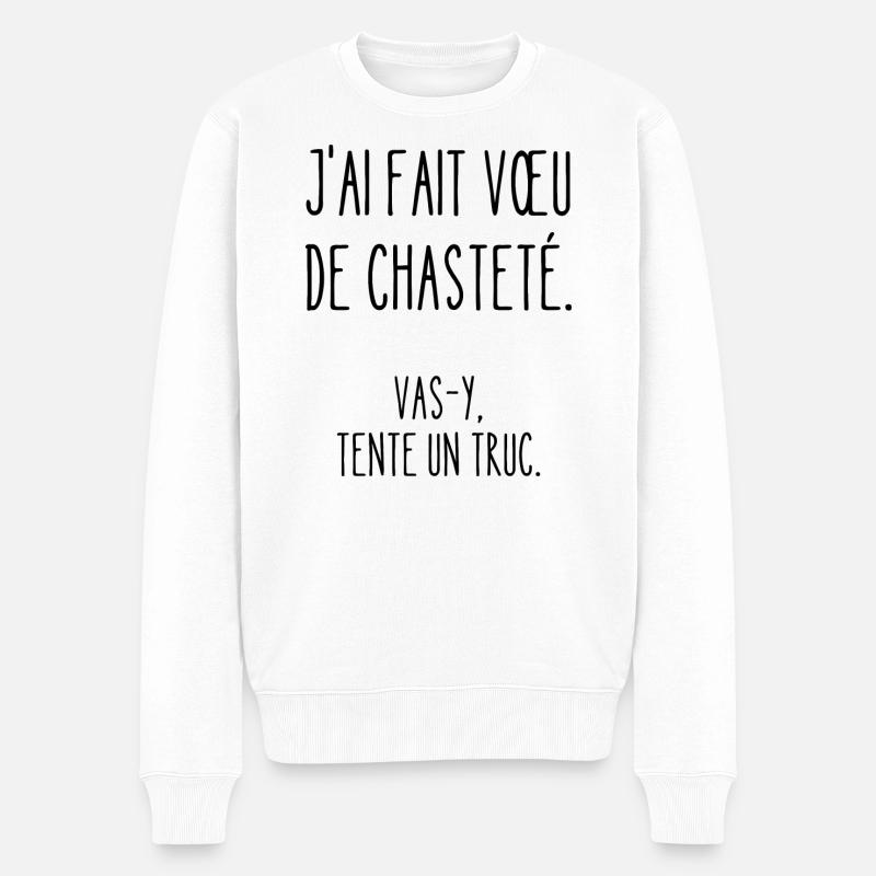vœu de chasteté - Pull Premium bio Homme - blanc