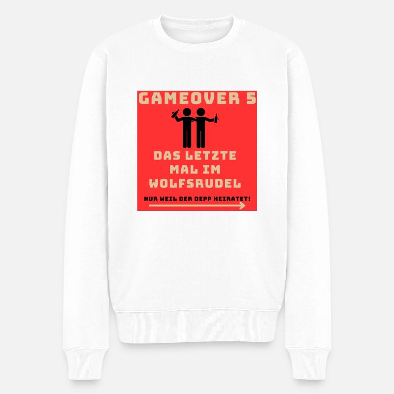 Wolfsrudel 2 - Männer Premium Bio Pullover - Weiß
