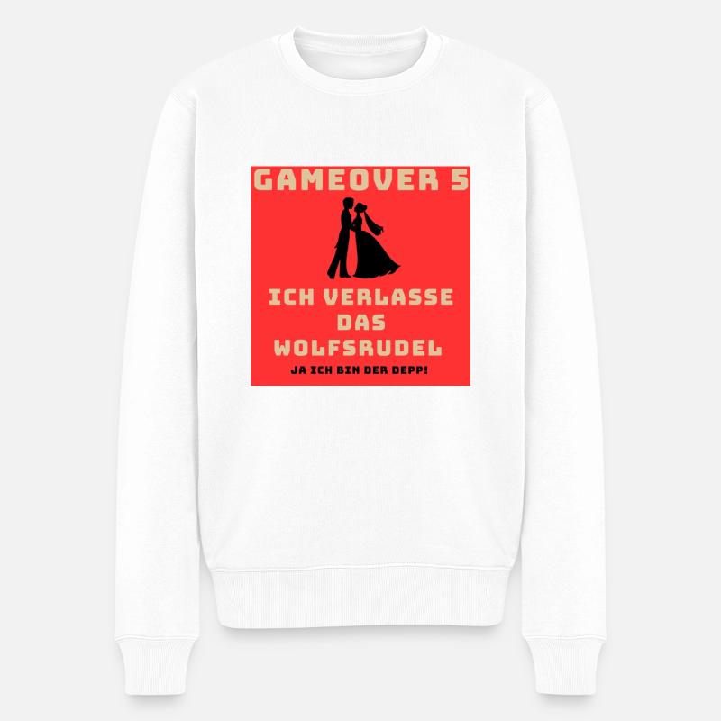 Wolfsrudel Junggeselle 2 - Männer Premium Bio Pullover - Weiß