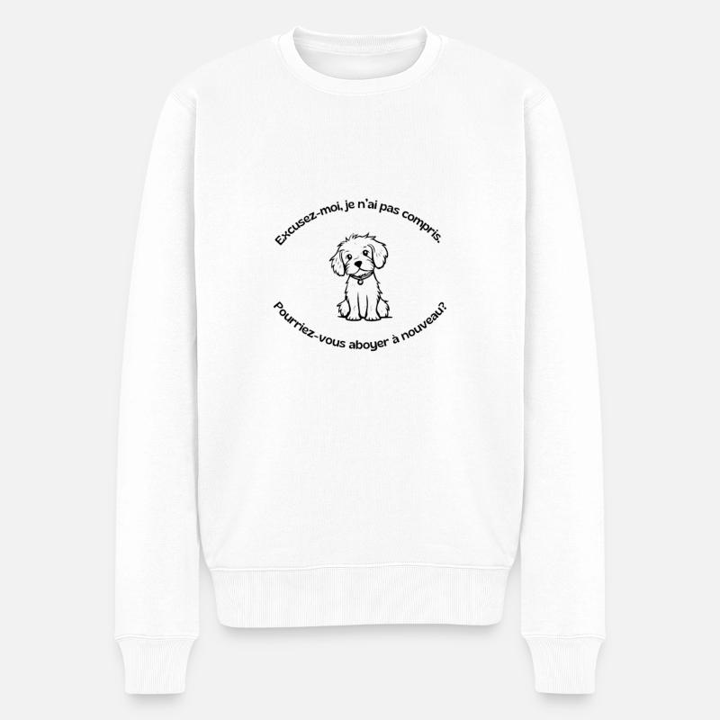 Pourriez-vous abboyer à nouveau ? - Pull Premium bio Homme - blanc
