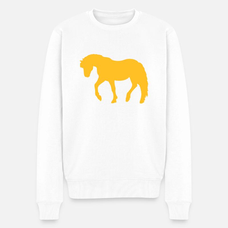 Poney - Pull Premium bio Homme - blanc