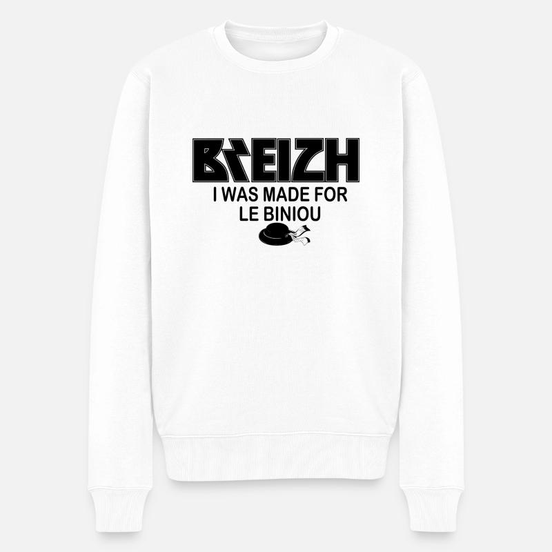 breizh - Pull Premium bio Homme - blanc