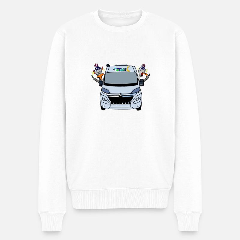 Camper Möwen - Männer Premium Bio Pullover - Weiß