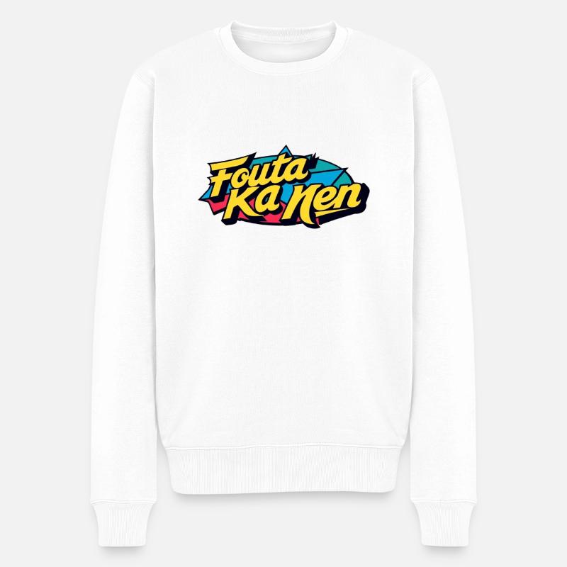 Fouta Kamen - Männer Premium Bio Pullover - Weiß