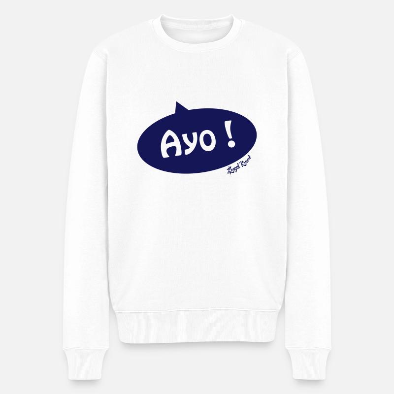 ayo royal Kreol - Männer Premium Bio Pullover - Weiß