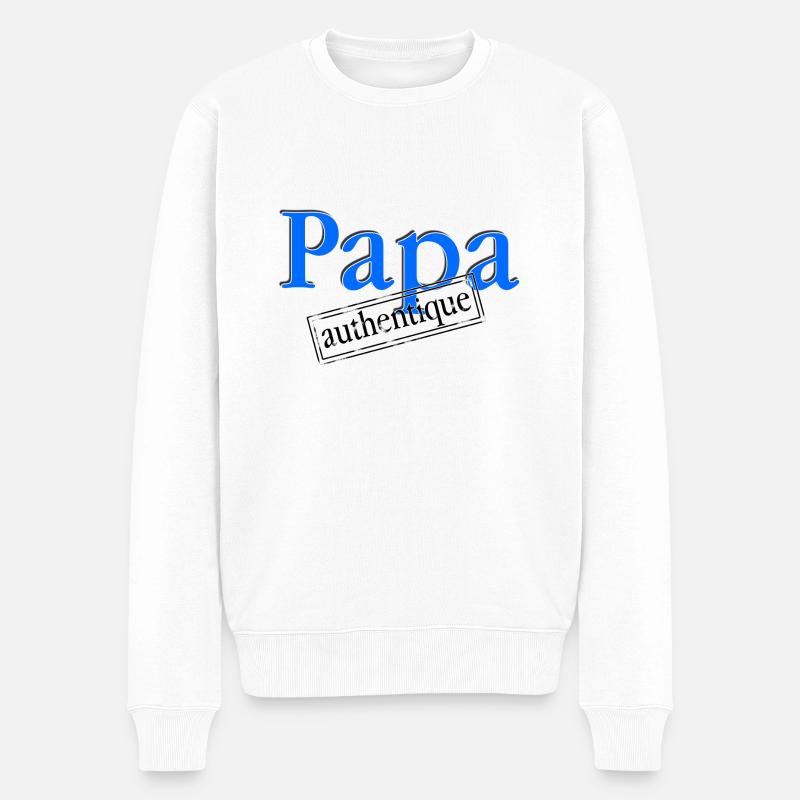 Papa authentique - Pull Premium bio Homme - blanc