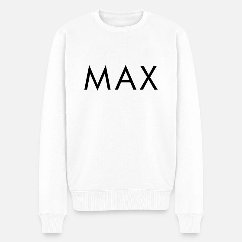 MAX - Männer Premium Bio Pullover - Weiß