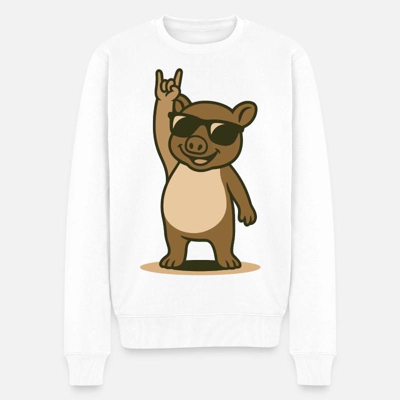 Tapir à bascule bébé - Pull Premium bio Homme - blanc