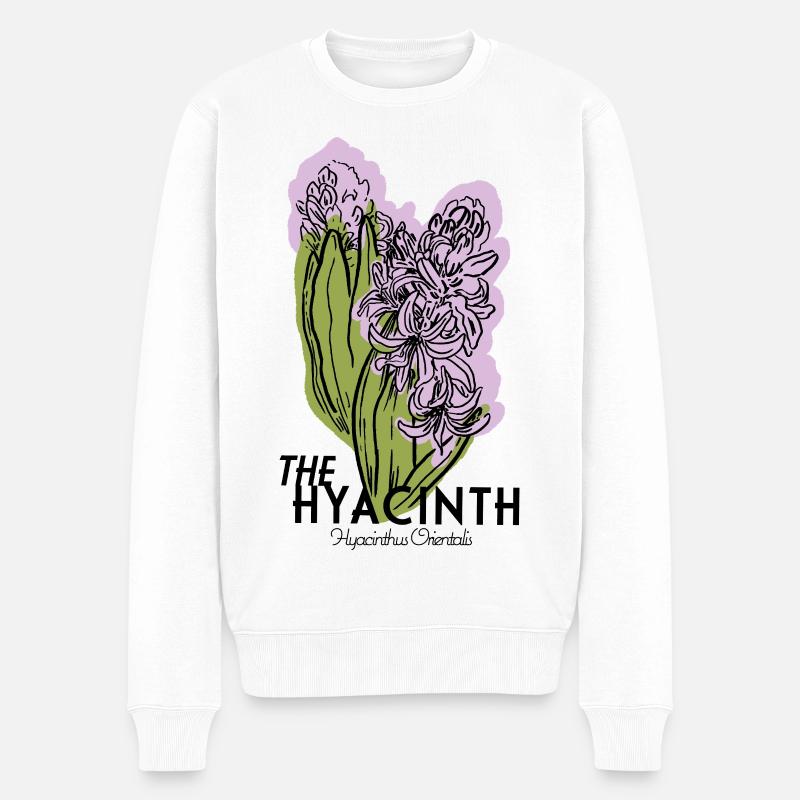 DER HYACINTH - Männer Premium Bio Pullover - Weiß