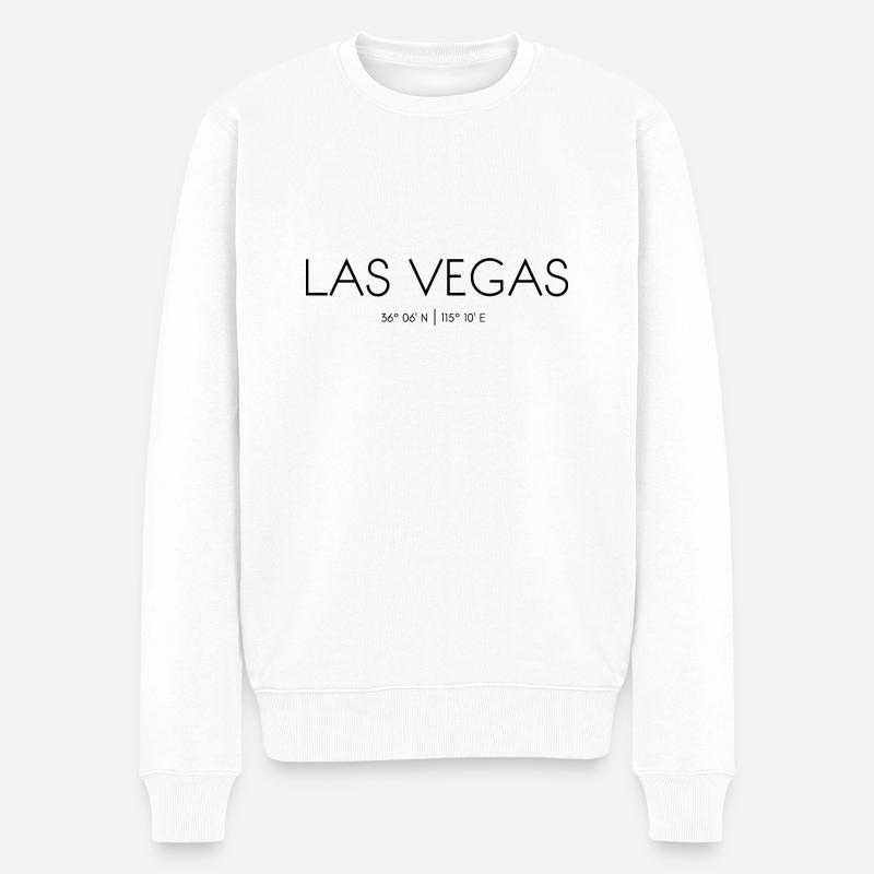 Las Vegas, Nevada, USA, Sin City - Männer Premium Bio Pullover - Weiß