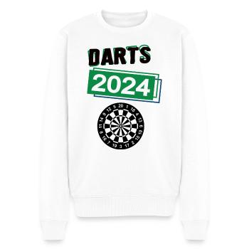 Dart Spieler Darts Team Turnier Mannschaft in 2024 - Männer Premium Bio Pullover - Weiß - Vorne - Thijin (182cm)