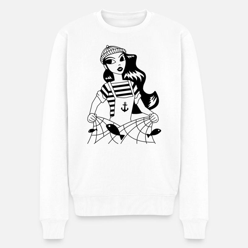 marin la mère - Pull Premium bio Homme - blanc