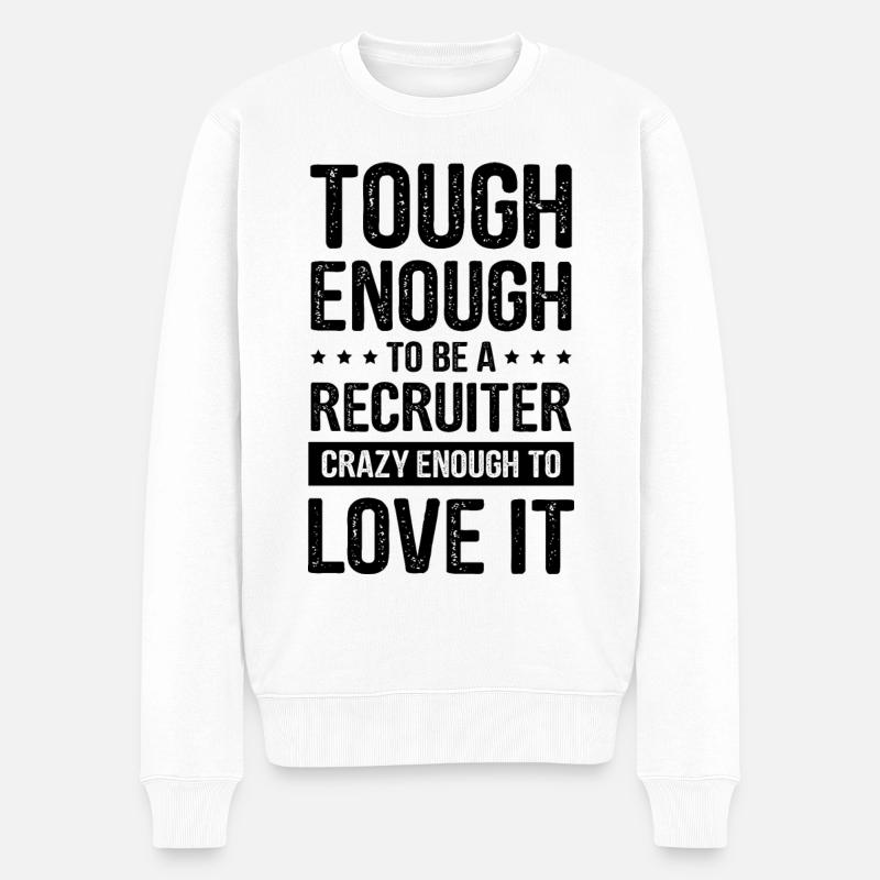 recruteurs de forte - Pull Premium bio Homme - blanc
