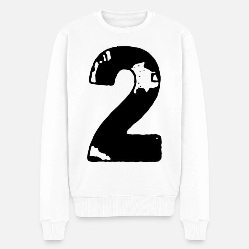 2 Maillot numéro - Pull Premium bio Homme - blanc