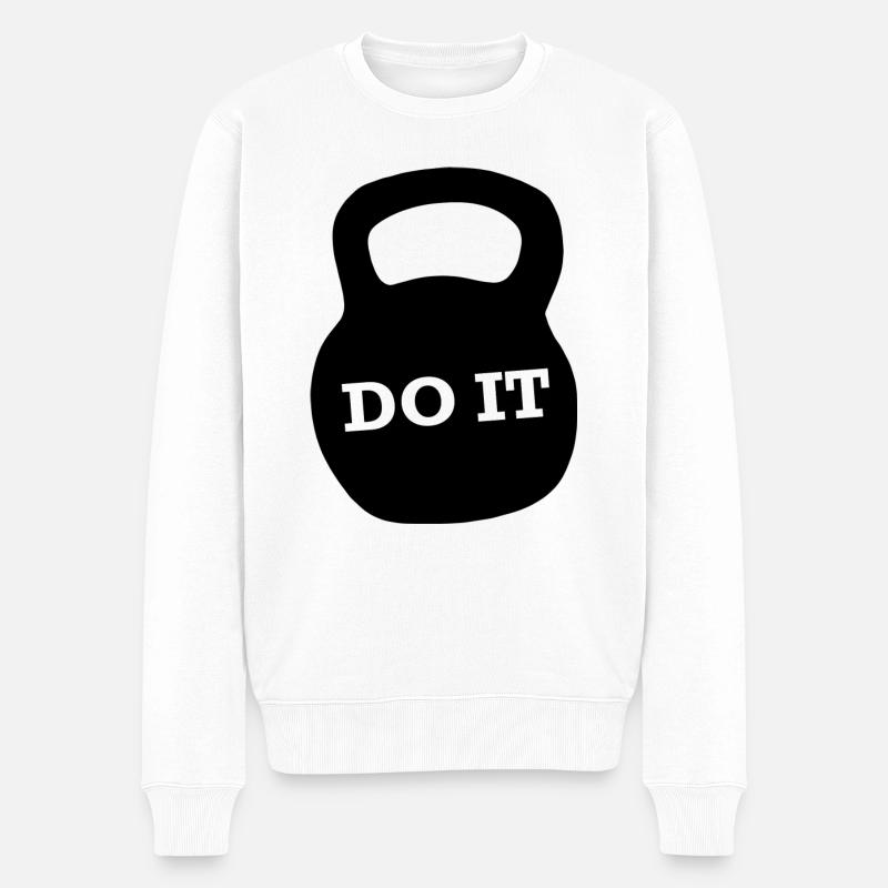Gym Sport sport de musculation - Pull Premium bio Homme - blanc