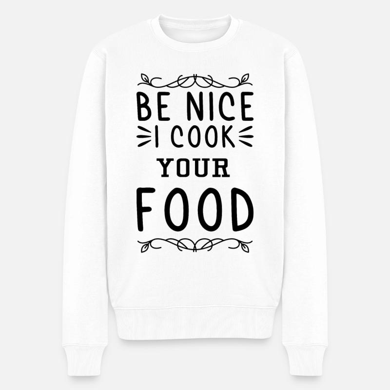 chefkoch kochen zitat - Männer Premium Bio Pullover - Weiß