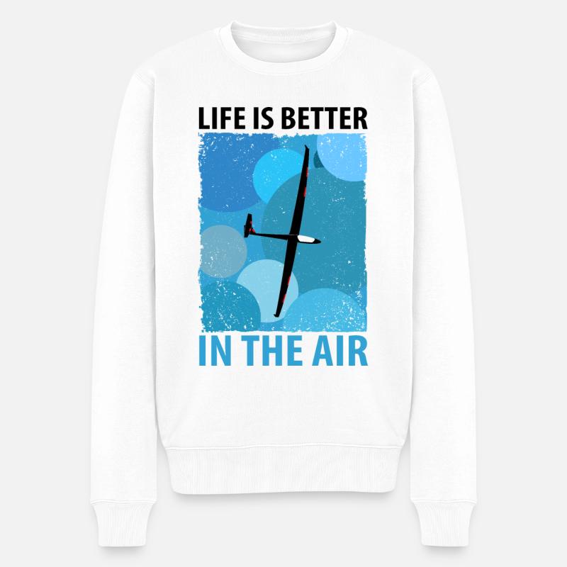 Planeurs Planeurs Planeurs Voler - Pull Premium bio Homme - blanc