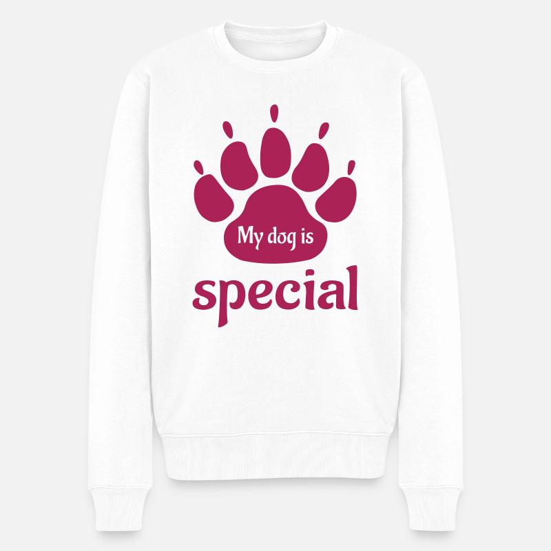My dog is special - Männer Premium Bio Pullover - Weiß