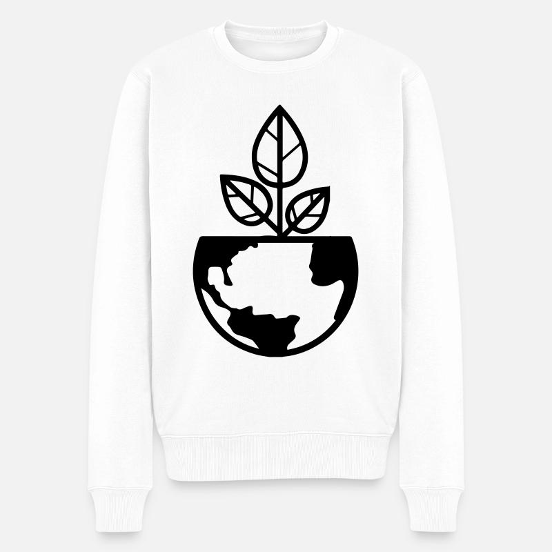 Planète Terre - Pull Premium bio Homme - blanc