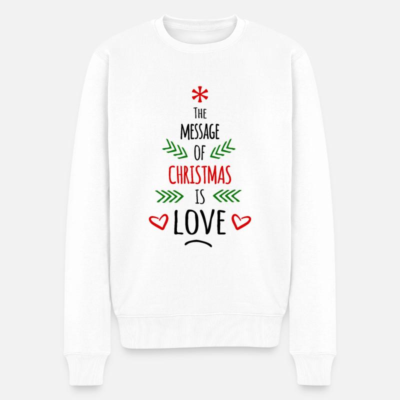 Le message de Noël - Pull Premium bio Homme - blanc