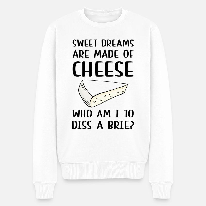 Diss A Brie - Männer Premium Bio Pullover - Weiß