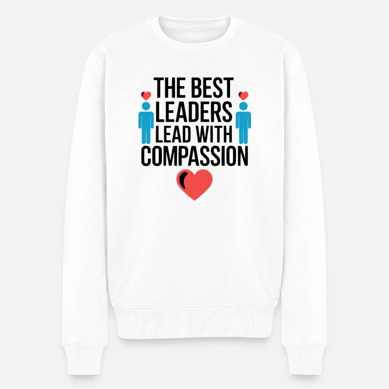 Mitgefühl Menschlichkeit Motivation Empathie Güte - Männer Premium Bio Pullover - Weiß