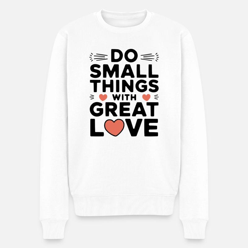 Compassion Humanité Motivation Empathie Gentillesse - Pull Premium bio Homme - blanc