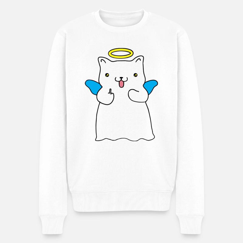 Ange espiègle - Pull Premium bio Homme - blanc