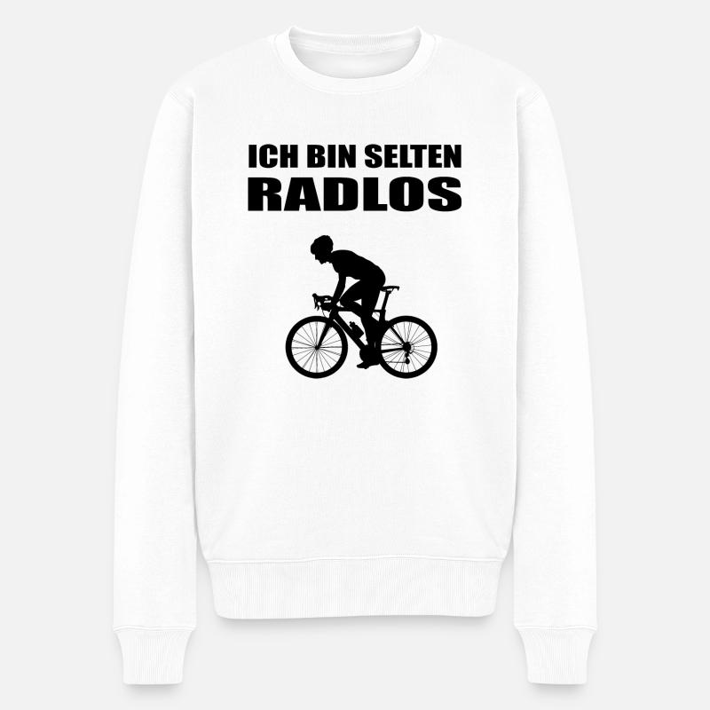 Fahrrad - Männer Premium Bio Pullover - Weiß