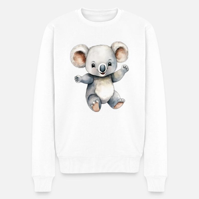 Koala Koala classe - Pull Premium bio Homme - blanc