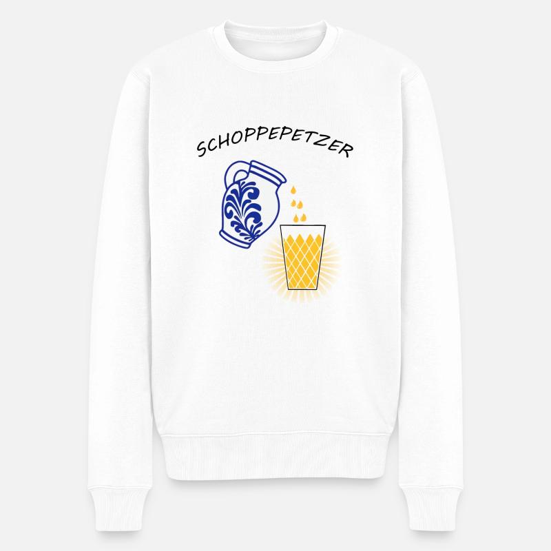 SCHOPPEPETZER - 100% du cidre - Pull Premium bio Homme - blanc