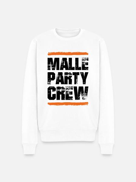 Malle Party Crew - Men's Premium Organic Jumper - white