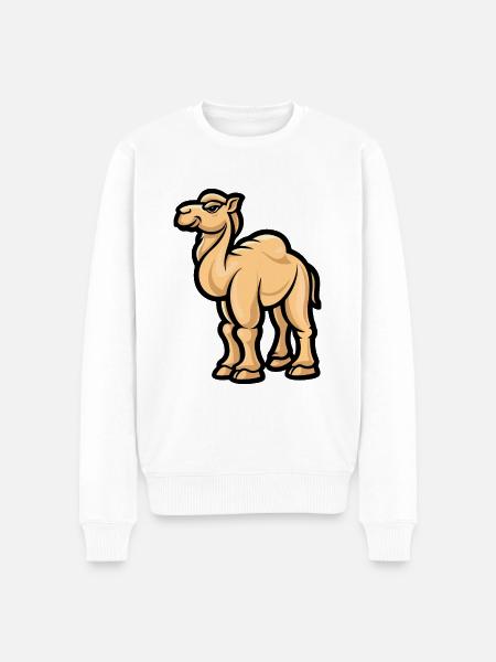 Camel Comic - Men's Premium Organic Jumper - white