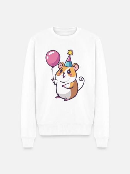 Hamster Anniversaire Bébé - Pull Premium bio Homme - blanc