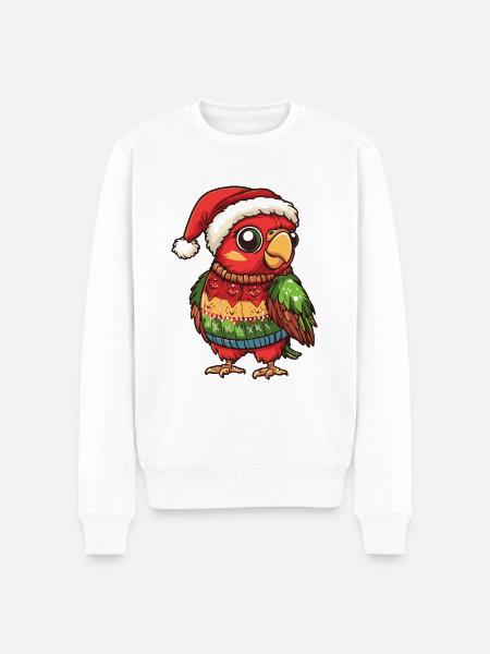 Parrot Christmas Comic - Men's Premium Organic Jumper - white