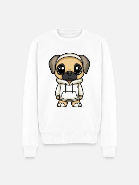 Boxer Dog Funny - Men's Premium Organic Jumper - white