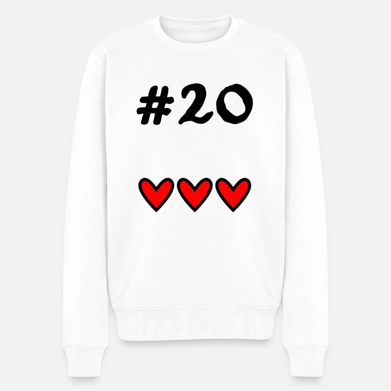 20 JAHRE. 20-JÄHRIGES JUBILÄUM. GEBURTSTAG 20 JAHRE. 20 - Männer Premium Bio Pullover - Weiß