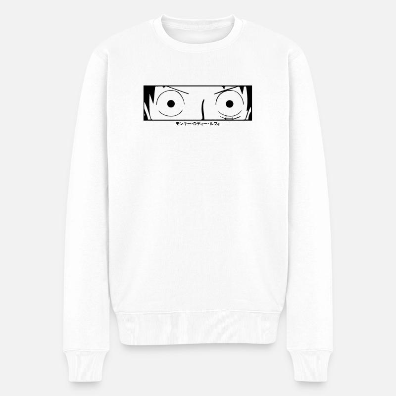 Mugiwara Monkey Manga - Männer Premium Bio Pullover - Weiß