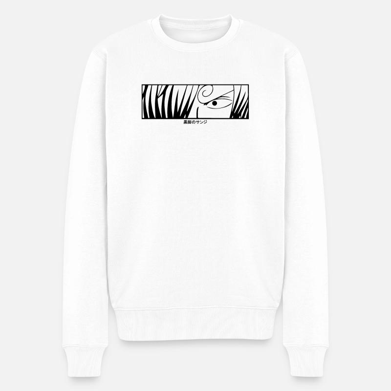 Mugiwara Sanji Manga - Männer Premium Bio Pullover - Weiß