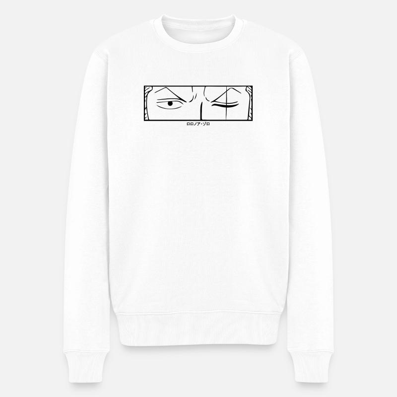 Mugiwara Roronoa Manga - Pull Premium bio Homme - blanc