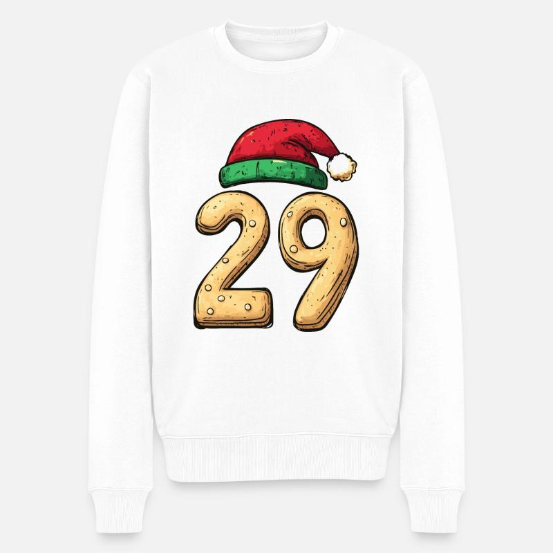 29 Nombre Noël - Pull Premium bio Homme - blanc