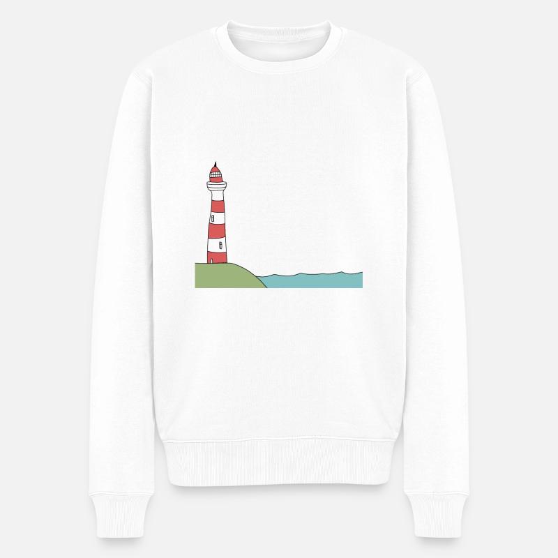 Phare mer - Pull Premium bio Homme - blanc