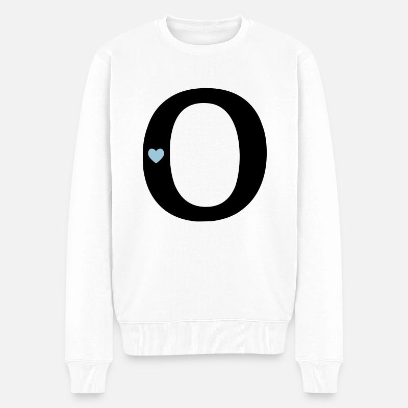 Lettre O Point de départ - Pull Premium bio Homme - blanc