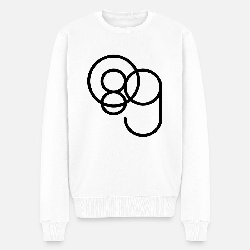 089 München - Männer Premium Bio Pullover - Weiß