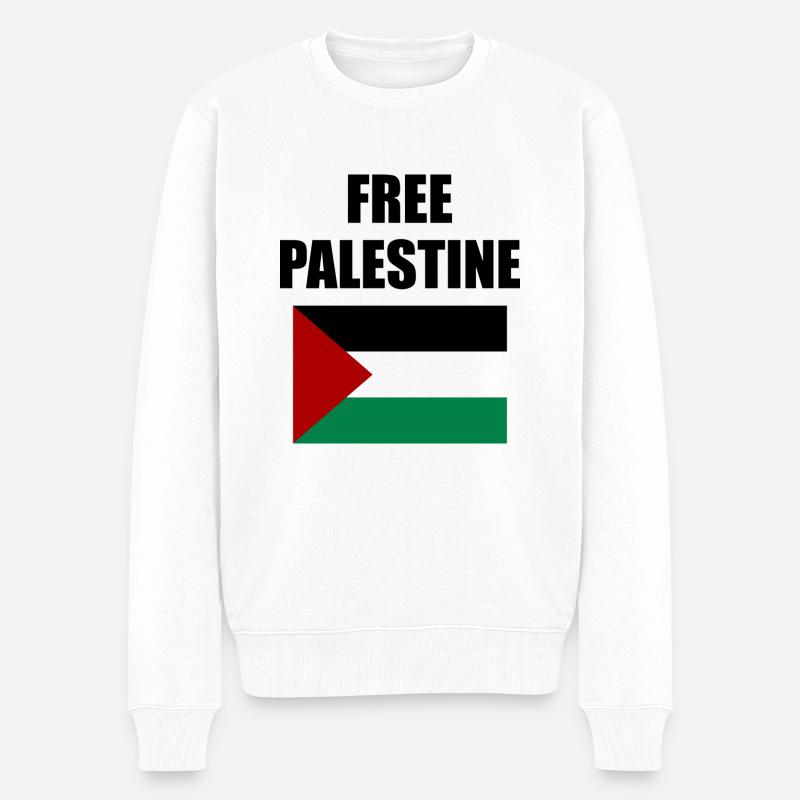 Palestine libre - Pull Premium bio Homme - blanc